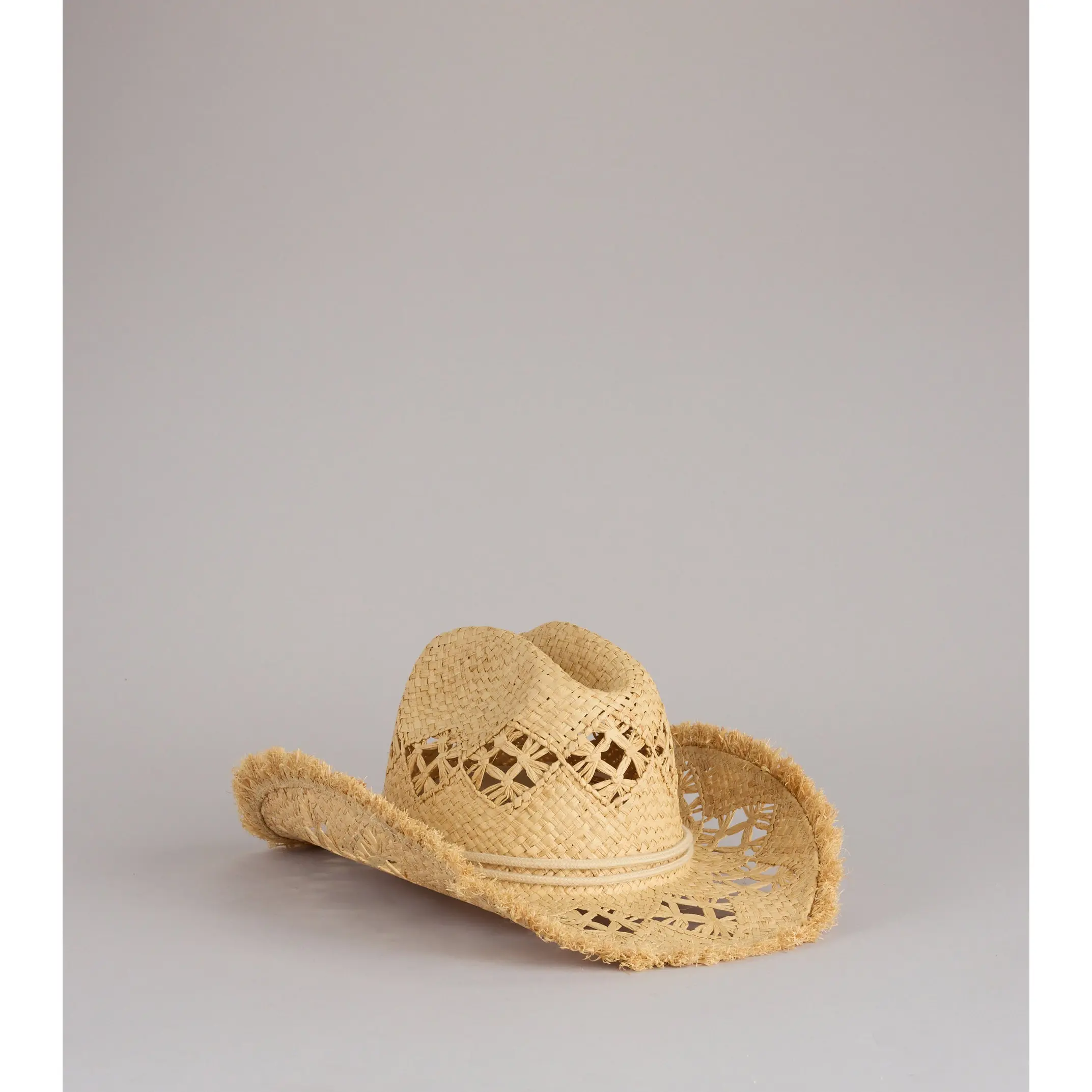 Sunlit Fringe Straw Cowboy Hat