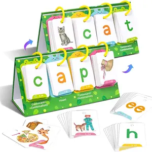 Shape & Color Recognition Word Game, 1 Set Flash Card Word Game, Parent-child Interactive Card Game, Educational Toy for Kids, Vocabulary Flashcards