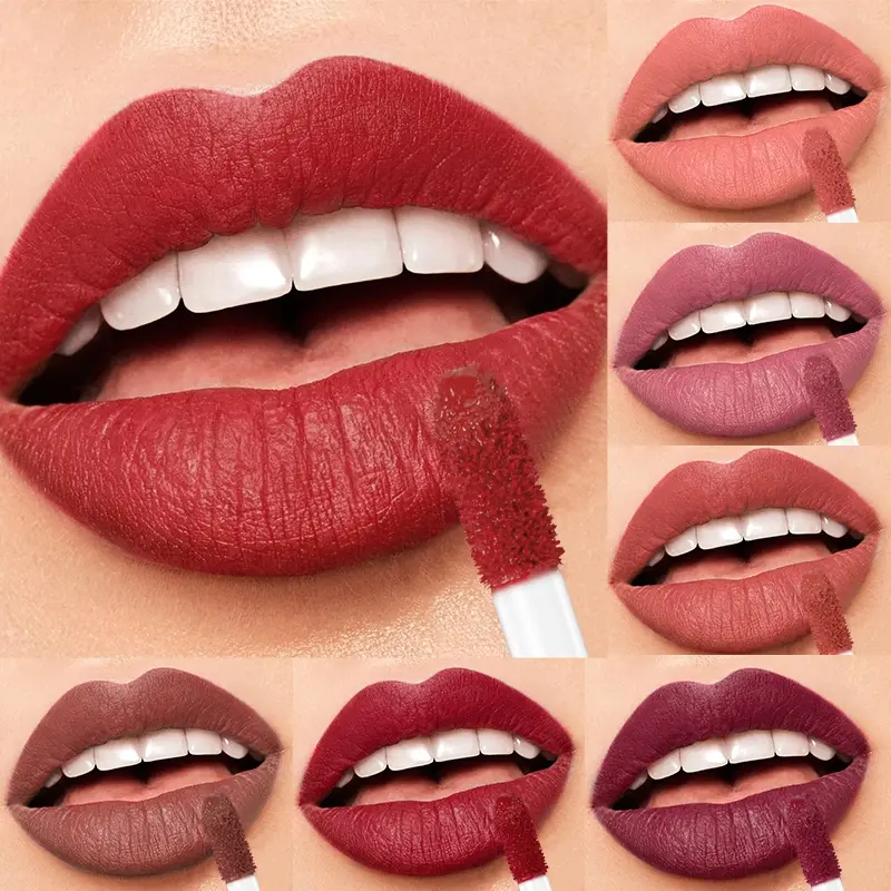Matte matte lip gloss with creamy and silky texture, waterproof and easy to apply, long-lasting and natural makeup effect without shedding, Waterproof Lip Glaze, Matte Liquid Lip, Soft Lips