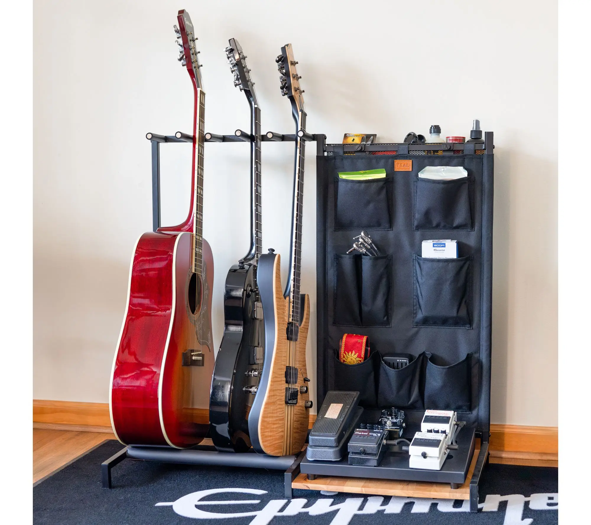StoreYour The Opener 5-Slot Guitar Rack - Black