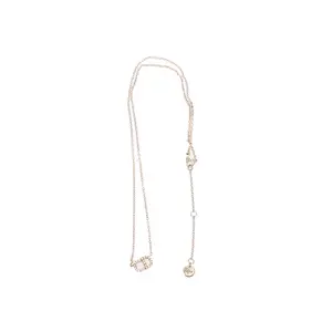 Pre-owned Dior CD Logo Gold Tone Metal Necklace 59333463