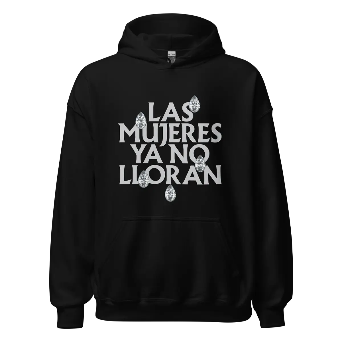 Las Mujeres Ya No Lloran Teardrops Hoodie - Black