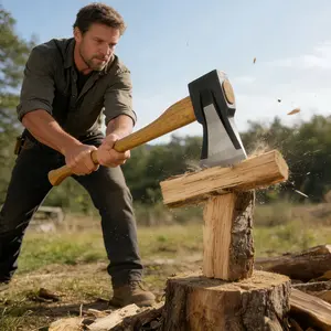 Vaseeka Splitting Axe 7.2 lbs - Ash Handle 31.52 inches long - Ideal for splitting firewood, wood chopping, and felling. Woodworking Tools Hardware