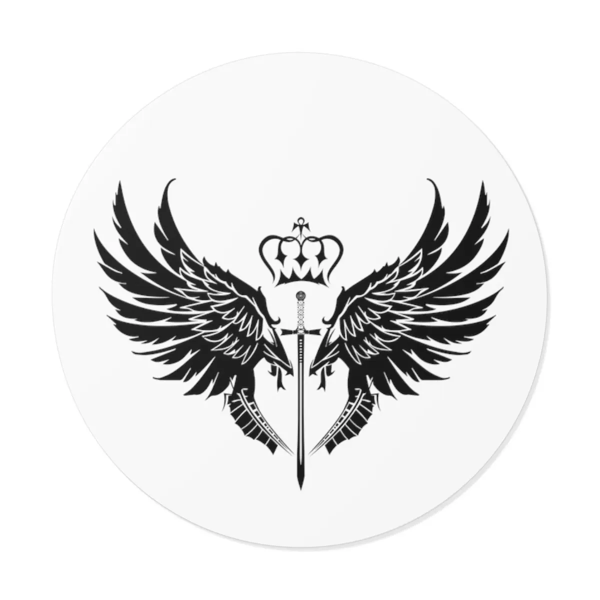 Crown/Wings Sticker