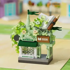 Mini City Street Scene Building Blocks Set, Micro Diamond Particles DIY 3D Puzzle Toy, Home Decor, Birthday Party Gift, Desktop Decoration, Building Sets