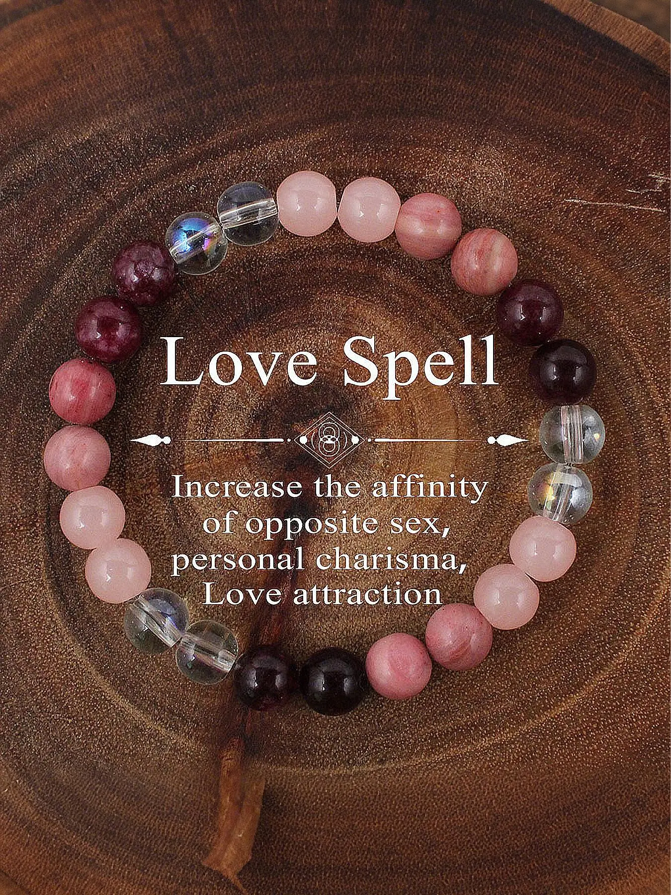 Natural Garnet Crystal Beaded Exquisite High Quality Bracelet Hand Selected Crystals Intuitively Chosen Crystals with Love Spell, Enhance Personal Charm, Attract Love Energy, Spiritual Jewelry Gift for Friends Beautiful Bracelets