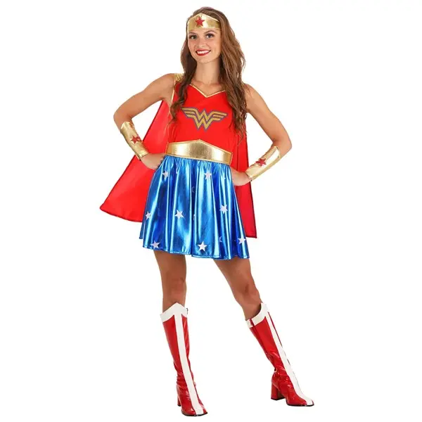 Women's Caped Wonder Woman Costume