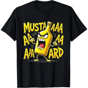 Y2K Summer Viral Print Oversized Graphic Vintage Unisex TeeMustard Bottle Scream Funny Condiment Rap Humor T-Shirt