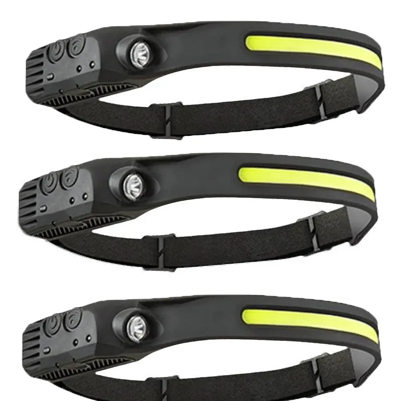 Rechargeable Headlamp, Led Light, Rechargeable 230° Wide Head Lamp with Motion Sensor for Adults, Night Headlamp Flashlight, Portable Outdoor Headlight for Fishing, Camping, Hiking, Flashlights, Camping Essentials, Camping Accessories