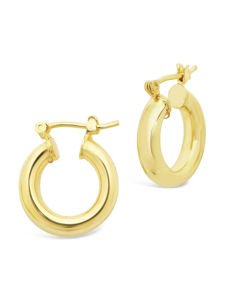 Sterling Forever Chunky Tube Hoop Earrings for Women, High Quality Statement Jewelry in 14kt Gold or Rhodium Plated Brass, Statement Earrings, Hoop Earring