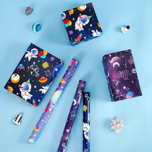 WERNNSAI  3 Rolls  Wrapping Paper RollsKids Birthday Party Favor with Cutting Line on Back for Boys Gift Christmas & Thanksgiving & New year 2026 Gifts Wrap & Christmas wrapping paper Christmas hauls Christmas gift ideas