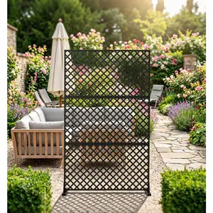 Garvee Rustproof Metal Privacy Screen - Freestanding Decorative Fence Panel for Outdoor Patio, Deck, Balcony, Yard, or Garden - Durable Room Divider, 47 x 72 Inches