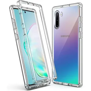 for Galaxy Note 10 Case, Heavy Duty Shockproof Rugged Protection Case Transparent Soft TPU Protective Cover Without Screen Protector