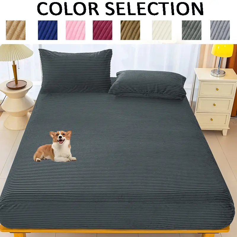 King/queen Size Deep Flannel Bedding Set, Soft & Cozy Fabric, Includes Sheet & Pillowcases (no Pillows), Perfect Christmas Gift, Bed Sheet Sets, Comfy Bed Sets