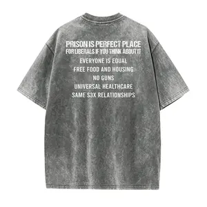 Prison Is Perfect Place For Liberals T-Shirt, Mens Shirts Funny, Conservative Political Graphics Tee, Patriotism Graphics Shirt, Men's Gifts, Casual Menswear, For Men