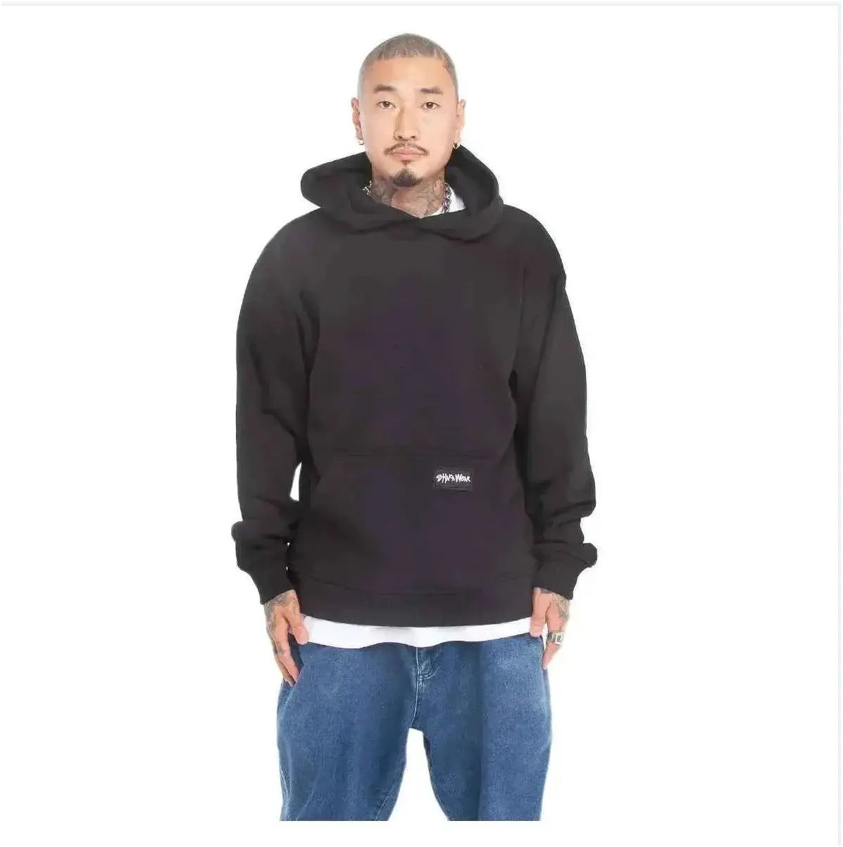 Shaka wear Men's Heavyweight Pullover Fleece Hoodie Fabric Menswear