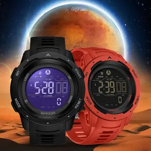 Large Dial Tactical Watch Fashionable Trendy Multi-Functional Dual Display Sports Waterproof Electronic Watch with Night Vision for Sports Enthusiasts