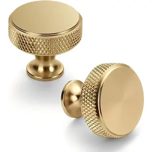 10 Pack Champagne Bronze Knurled Aluminum Kitchen Cabinet Knobs Drawer Pulls Cabinet Hardware for Dresser Drawers
