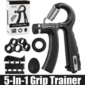 All-in-One Grip Strength Trainer 5Pcs Hand Exerciser Kit for Men Women Forearm Training with Enhanced Grip Strength and Muscle Building