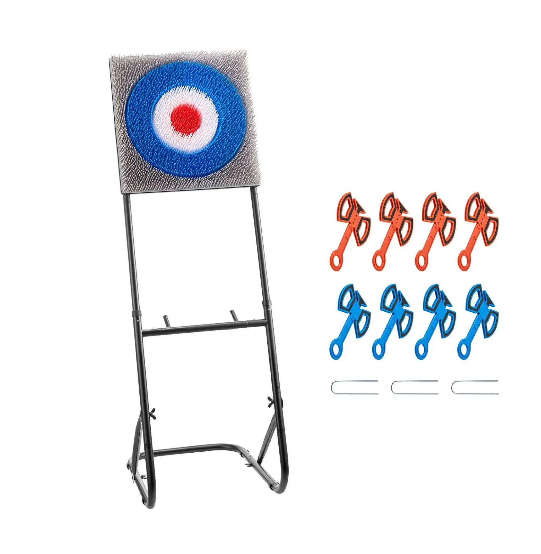Axe Throwing Game Set - 8 Axes & Foldable Target - Indoor/Outdoor - Backyard & Carnival Games for Adults & Kids Default