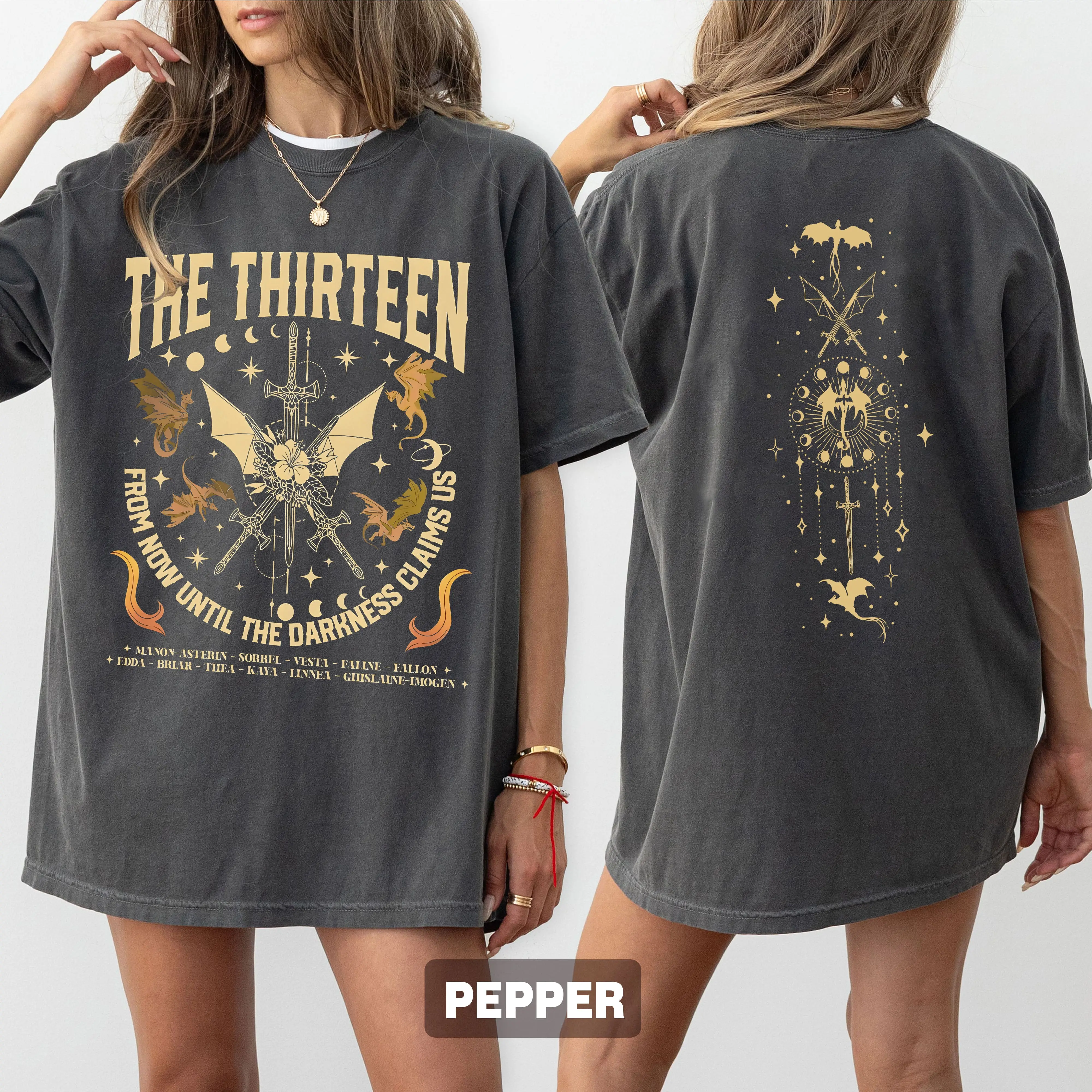 The Thirteen Throne Of Glass 2 Sides Shirt, From Now Until The Darkness Claims Us Shirt, We Are The Thirteen T-shirt, Sjm TOG Manon, Dragon Lover Shirt