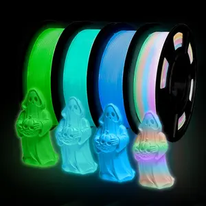 3D Printer Filament (Glow-in-the-Dark), 1 kg (4-Color Assortment), 1.75 mm; High-precision filament for smooth print results; Compatible with FDM 3D printers such as Bambu Lab, Creality, and Elegoo #SummerVibes