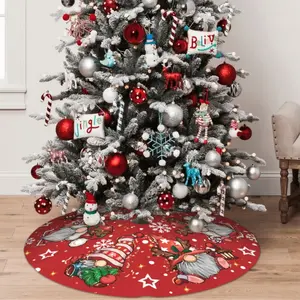 Christmas Tree Skirt 48 inch Tree Skirt Large  Tree Skirt Christmas Decorations for Winter New Year Holiday Party Decor Indoor Outdoor Winter Holiday Tree Mat Decoration