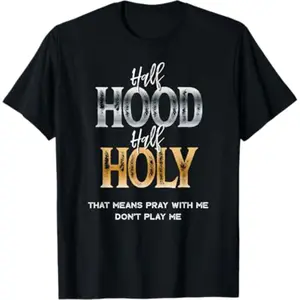 100% Cotton half hood half holy T-Shirt