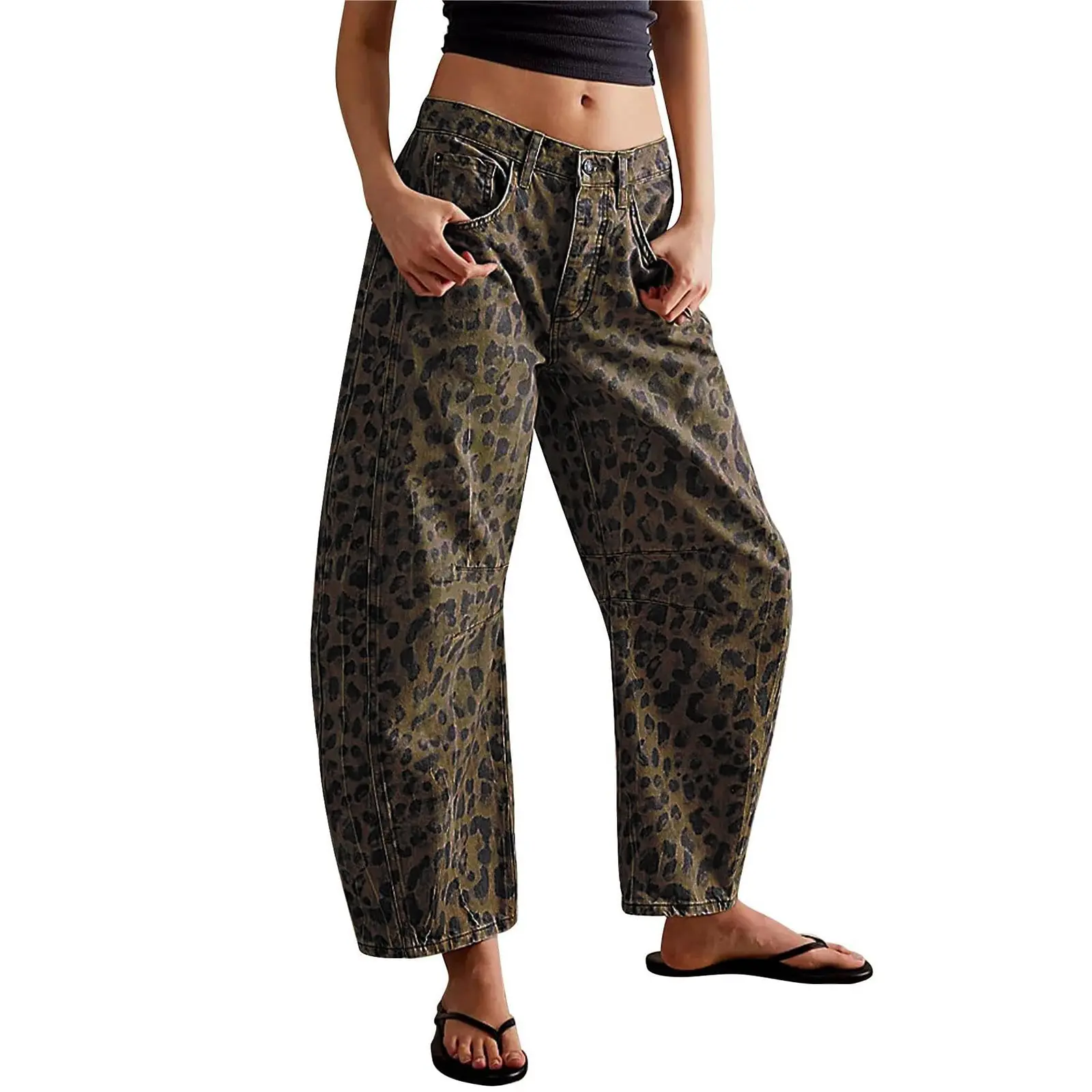 UTCOCO Y2K Vintage Women’s Stretchy Mid-Rise Barrel Jeans | TikTok Baggy Boyfriend Wide Leg Cropped Denim,back to school shopping