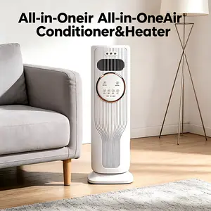 Bladeless Cooling Fan & Heater Combo - All Season Home Appliance, 3 Speed Settings, 2 Heat Levels, Remote Control, 28ft/s Max Airflow - Ideal for Home, Bedroom