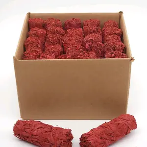 Wholesale Bulk 20 Pack - 4 Inch Dragons Blood Sage Sticks, for House Cleansing, Meditation, Yoga - Big Sage Smudge Stick Bundle Sage to Get Rid of Evil Spirits.