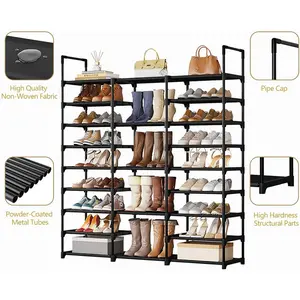 9 Tiers Large Shoe Rack Storage Organizer for Closet 50-55 Pairs Shoe Tower Unit Shelf Stackable Shoe Rack with Metal Pipes Plastic Connectors Deals For You Days