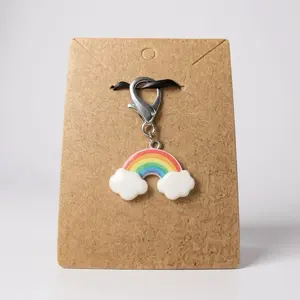 Rainbow Stitch Markers Cute Keychain