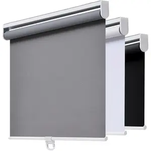 Roller Shades Blackout Blinds for Windows Room Darkening Rolled Up Shades with System, UV Protection Window Shades Door Blinds for Home and Office (20" W x 72" H, Grey)