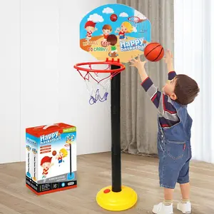 Christmas Adjustable Height Basketball Hoop Toy, 1 Set Mini Basketball Ring, Indoor Outdoor Sports Toy for Kids, Thanksgiving Christmas Gift Set