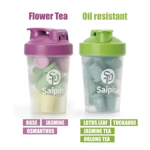 SAIPIN 40PCS 3 Flavors Poria Cocos Lotus Leaf Tea Jasmine Rose Osmanthus Oolong Herbal Natural Beverage Health Tea Organic Gut Colon Support Sugar-Free Caffeine-Free