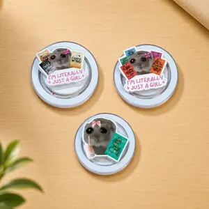 Bookish Hamster MagSafe Phone Grip, Magnetic Kindle Grip Stand, ACOTAR Reader Pop Socket, Cute Book Lover iPhone Accessory