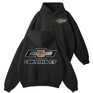 Realtree Camo Hoodie, Vintage Y2K Bowtie Logo Pullover, Hunting Style Muscle Car Graphic