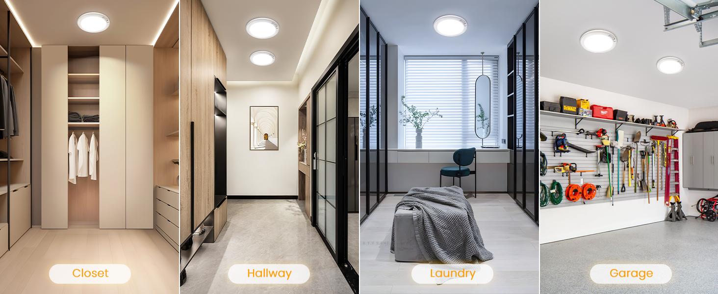 2-PACK Rechargeable Motion Sensor LED Ceiling Light with Remote, Wireless Battery Operated 3CCT Dimmable Closet Lights for Shower Pantry 2-PACK Rechargeable Motion Sensor LED Ceiling Light with Remote, Wireless Battery Operated 3CCT Dimmable Closet Lights for Shower Pantry