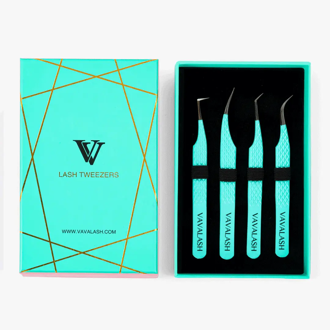 Blue Professional Eyelash Extensions Tweezers Kit Blue Professional Eyelash Extensions Tweezers Kit