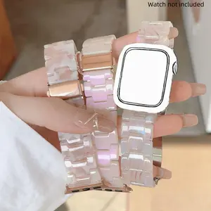 Fashionable Resin Smart Watch Band, 1 Count Stylish Replacement Watchband Compatible with iWatch 38mm 40mm 41mm 42mm 44mm 45mm 49mm Smart Watch Straps, Smartwatch Strap, Smart Watch Accessories