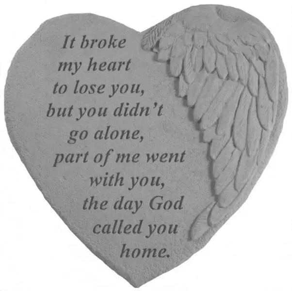 212 MAIN Heart Shape Cast Stone Hanging Decorative Ornament - Weatherproof Fairy Aesthetic Floral Design, Home Faith Decor for Fences, Window Display, Window Decor