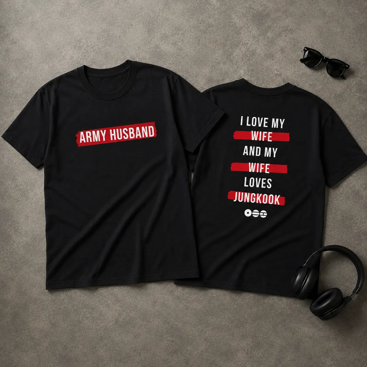 Custom Kpop Member Shirt Double-sided, Amry Husband, Choose Your Group Member, My Wife Loves Kpop Tee, Funny Bias T-shirt