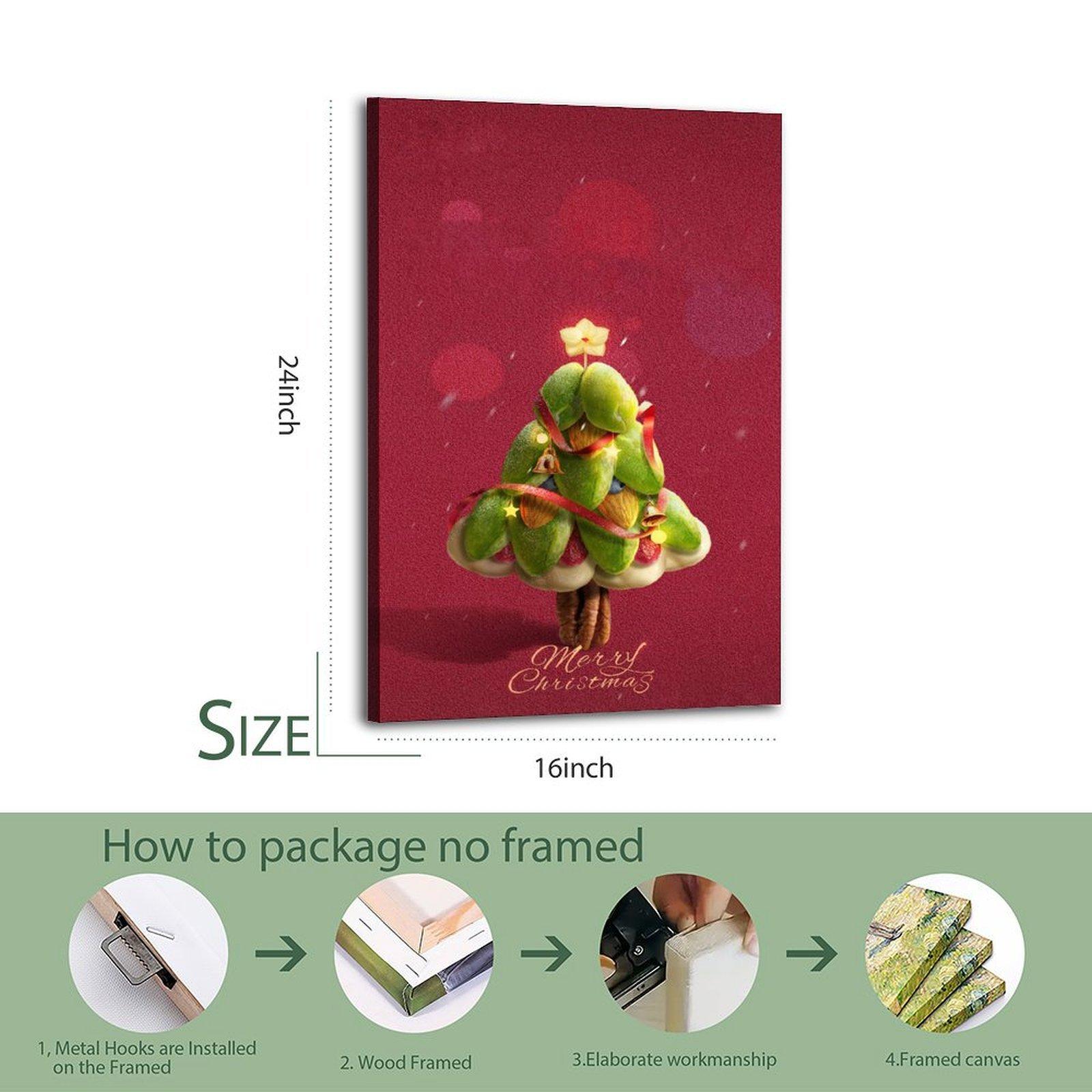 Merry Christmas Poster Christmas Tree Poster Decorative Painting Canvas Wall Art Picture Print Modern Family Bedroom Decor