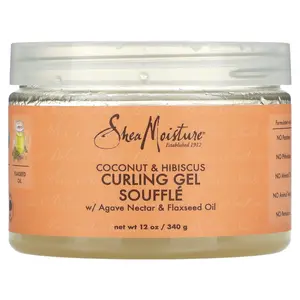 SheaMoisture Curling Gel Souffle, Coconut & Hibiscus, 12 oz (340 g)