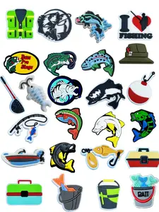Cute Fishing Lure Shoe Decoration, Fashionable Diy Fishing Enthusiast Shoes Decorations, Shoes Decorations for Men & Women Clogs, Fashionable Fishing Motif