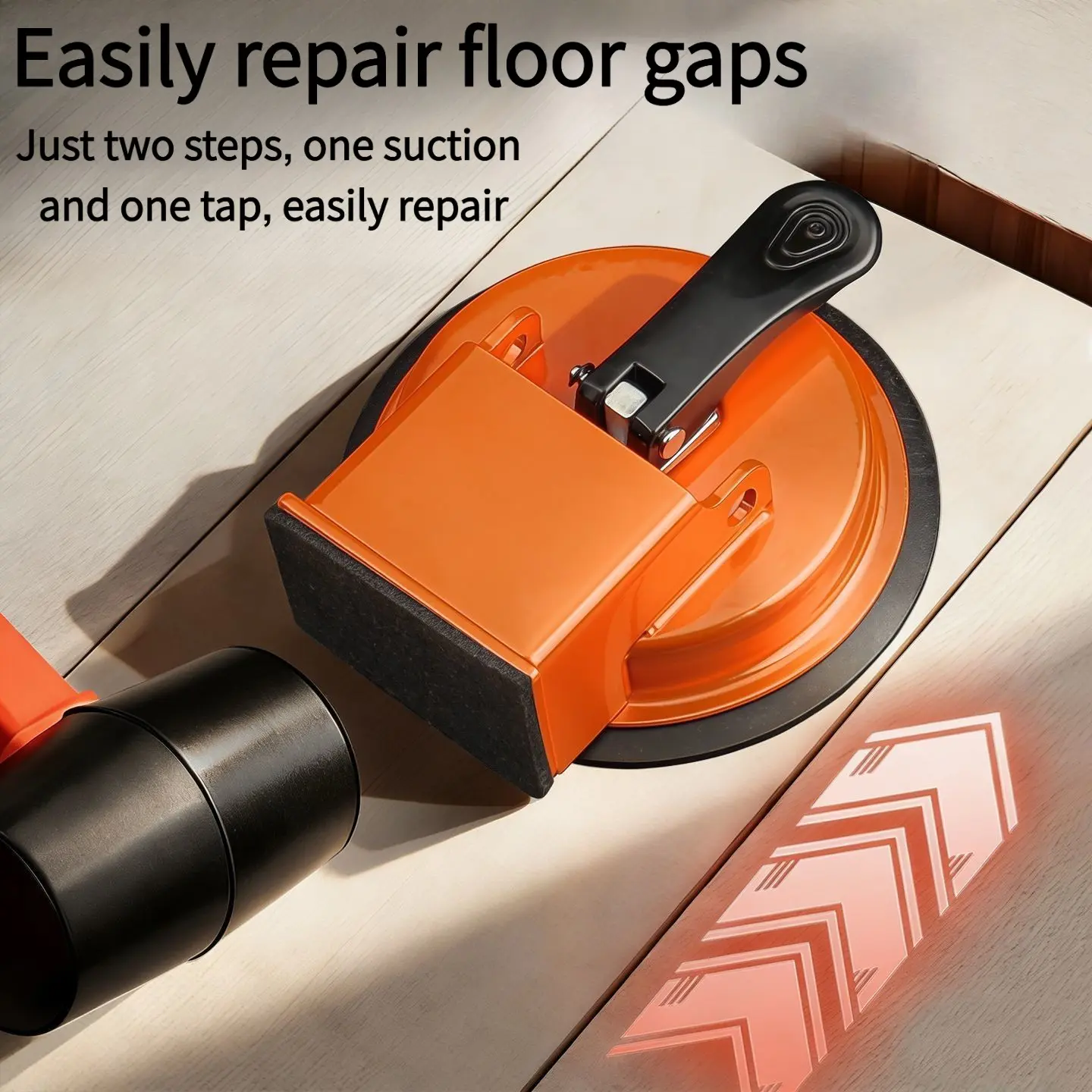 Floor Gap Repair Tool, Strengthened Suction Cup for Wood & Vinyl Floors, Professional Home Tools Set, Durable Metal, DIY Flooring Fix，DIY enthusiast floor gap fixing tool, laminate floor gap repair tool, heavy-duty floor gap fixer suction cup tool,
