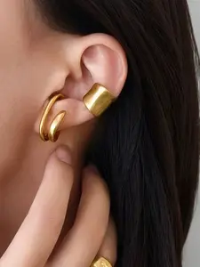 Women's Ear Clips, Geometric Design, Geometric Pattern, Fashionable & Unique, Perfect for Casual Parties, Daily Wear, Stylish Accessory, Fashionable Jewelry Accessories, Clip On Earrings, Ear Clip Set