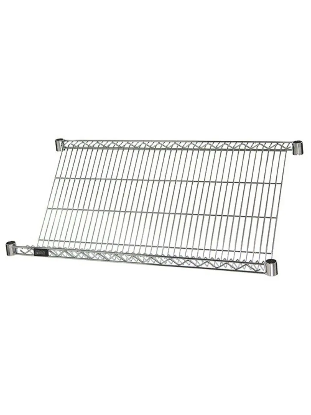 Quantum Storage Slanted Metal Wire Shelf Organiser - 24x36 in Gravity Feed System, Stationary Slanted Shelving Units, Model 2436SL