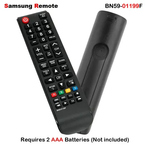 Wireless Remote Control Accessories for Samsung LCD, LED, HDTV, Smart TVs - BN59-01199F Compatible with UN32J5205AF, UN32J525DAFXZA, UN40JU6700FXZA, UN40J5200AF, UN43J520DAFXZA, UN48J5200AF, UN50J5201AF, UN55JU6700F, UN58J5190BF, UN65JU6700F